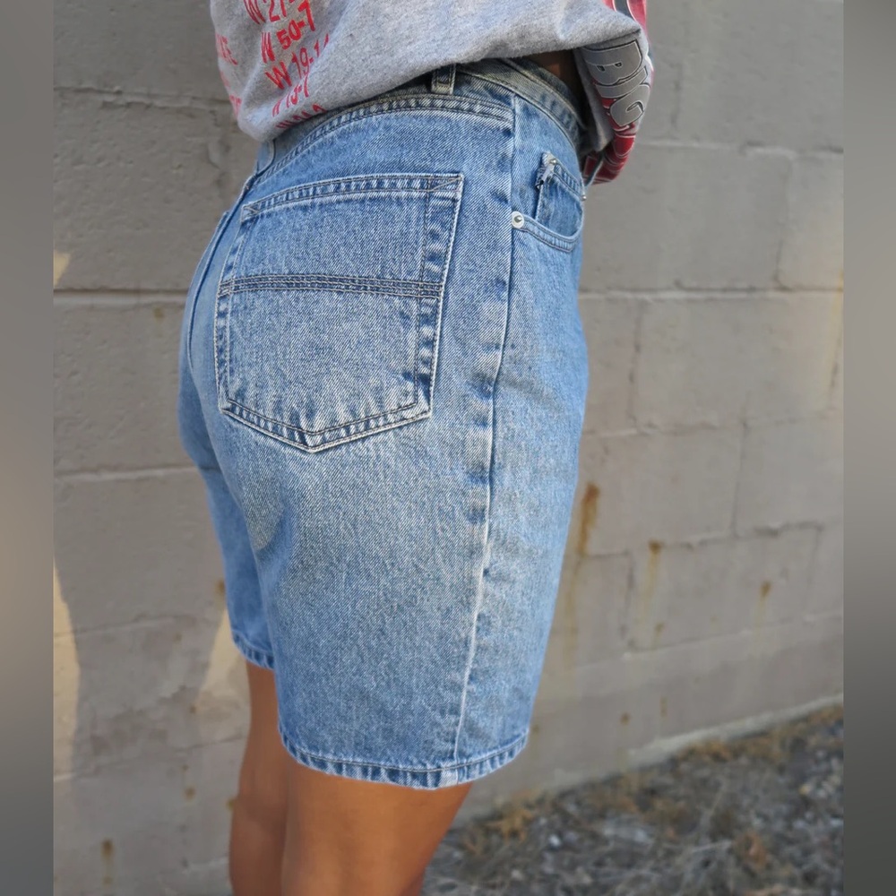 Vintage Route 66 denim long shorts